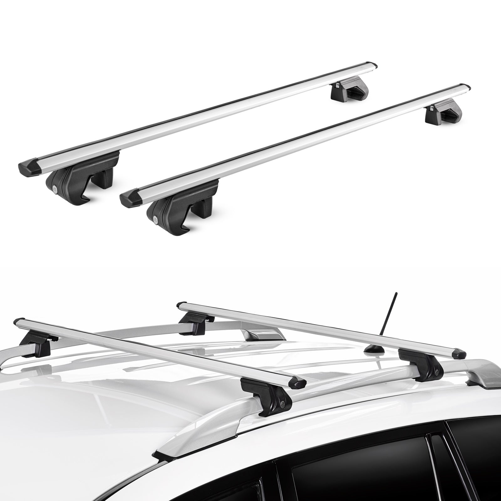 Dachträger Querträger Träger offen für VW Golf Plus 2004-2014 Alu silber