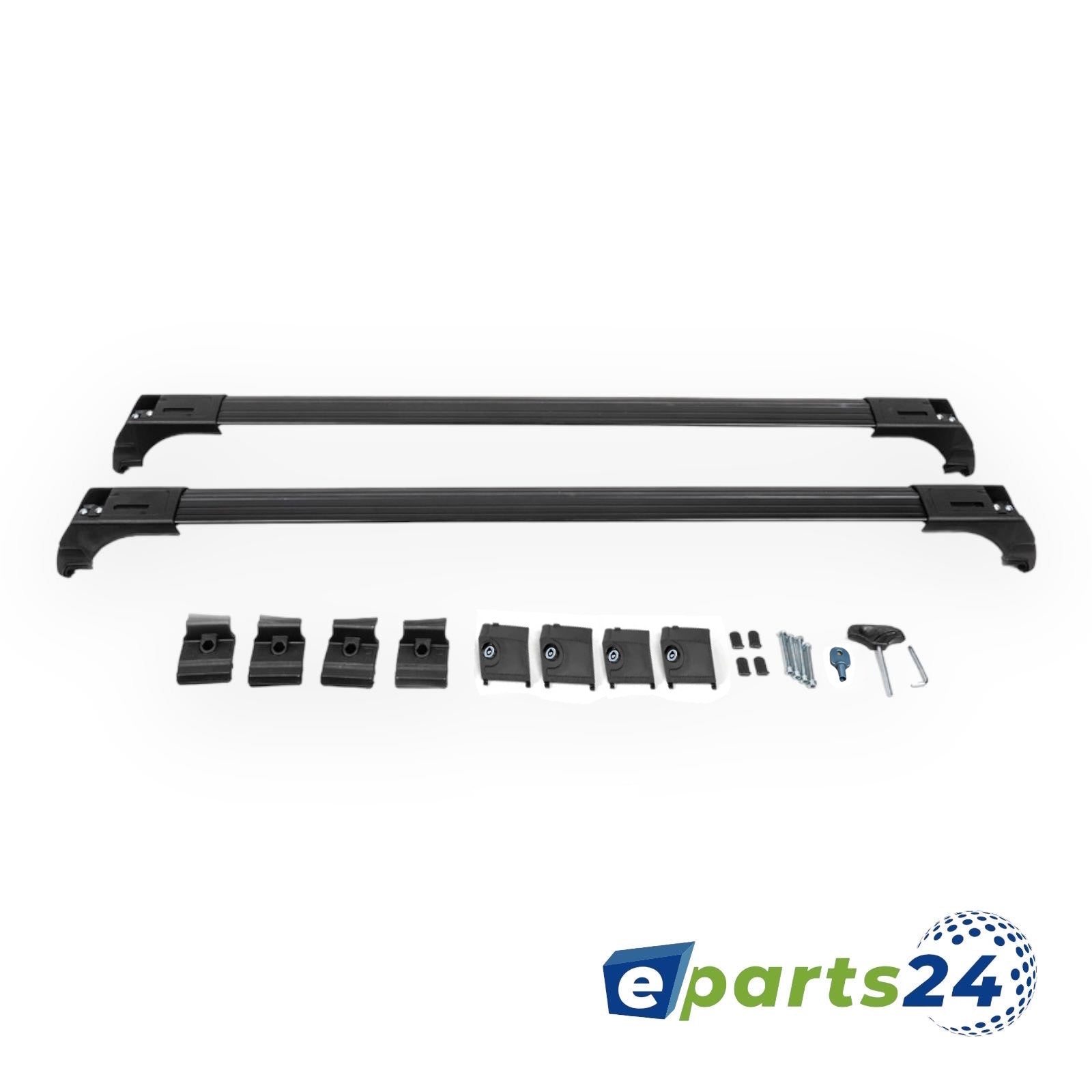 Roof rack cross bar support for closed railing 120cm universal black