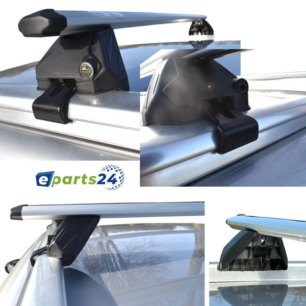 Roof rack cross bars for Opel Mokka A 2012-2020 closed railing aluminum silver