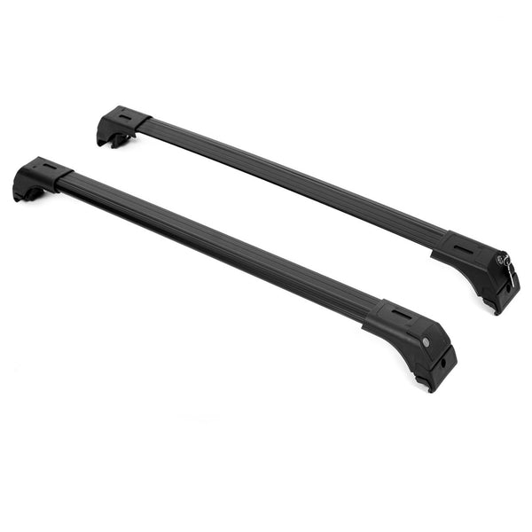 Roof rack cross bars closed for Jeep Grand Cherokee 2010-2021 aluminum black