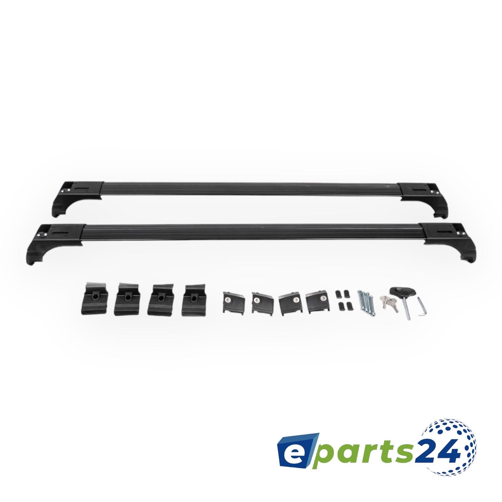 Roof rack cross bars closed for Jeep Grand Cherokee 2010-2021 aluminum black