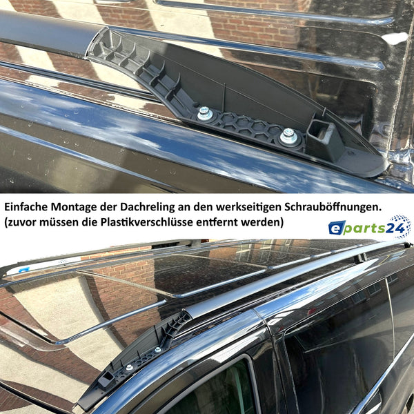 Dachreling für Mercedes Vito Viano W639 W447 2003-2024 L1 kurzer Radstand Alu