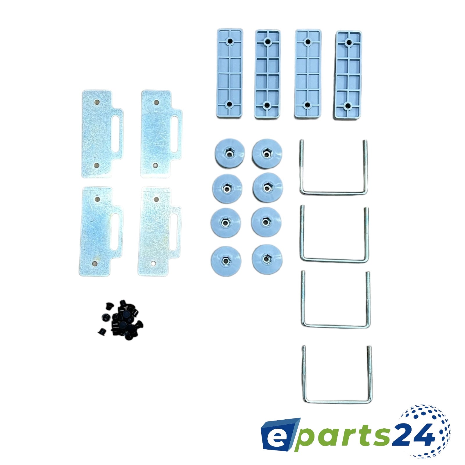 Mounting kit fastening kit for roof box roof case 4x U-brackets 80mm mounting set