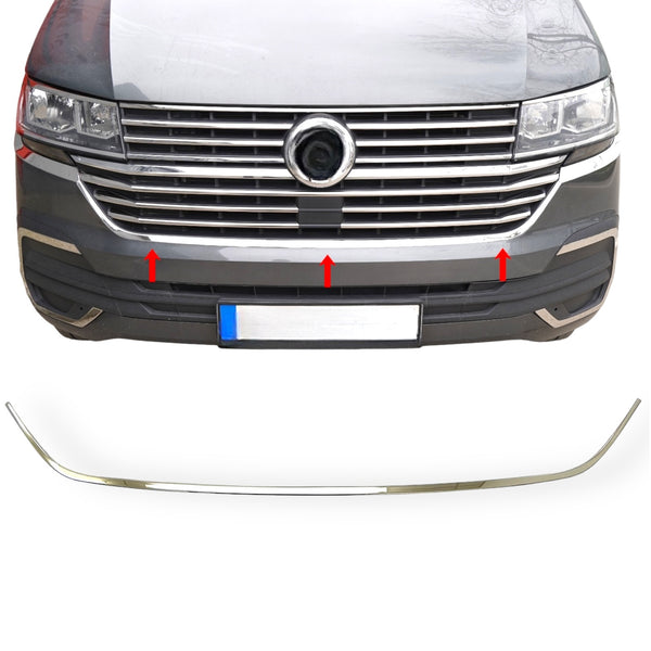 Grille trim strip U-shape stainless steel suitable for VW T6.1 from 2019- 1pc