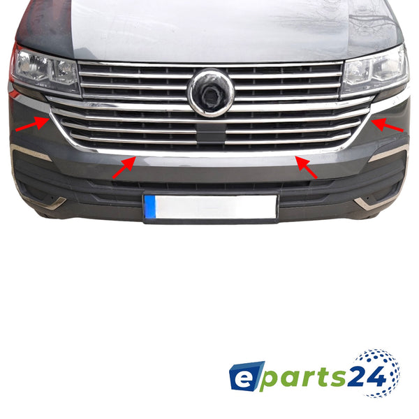 Grille trim strip U-shape stainless steel suitable for VW T6.1 from 2019- 1pc