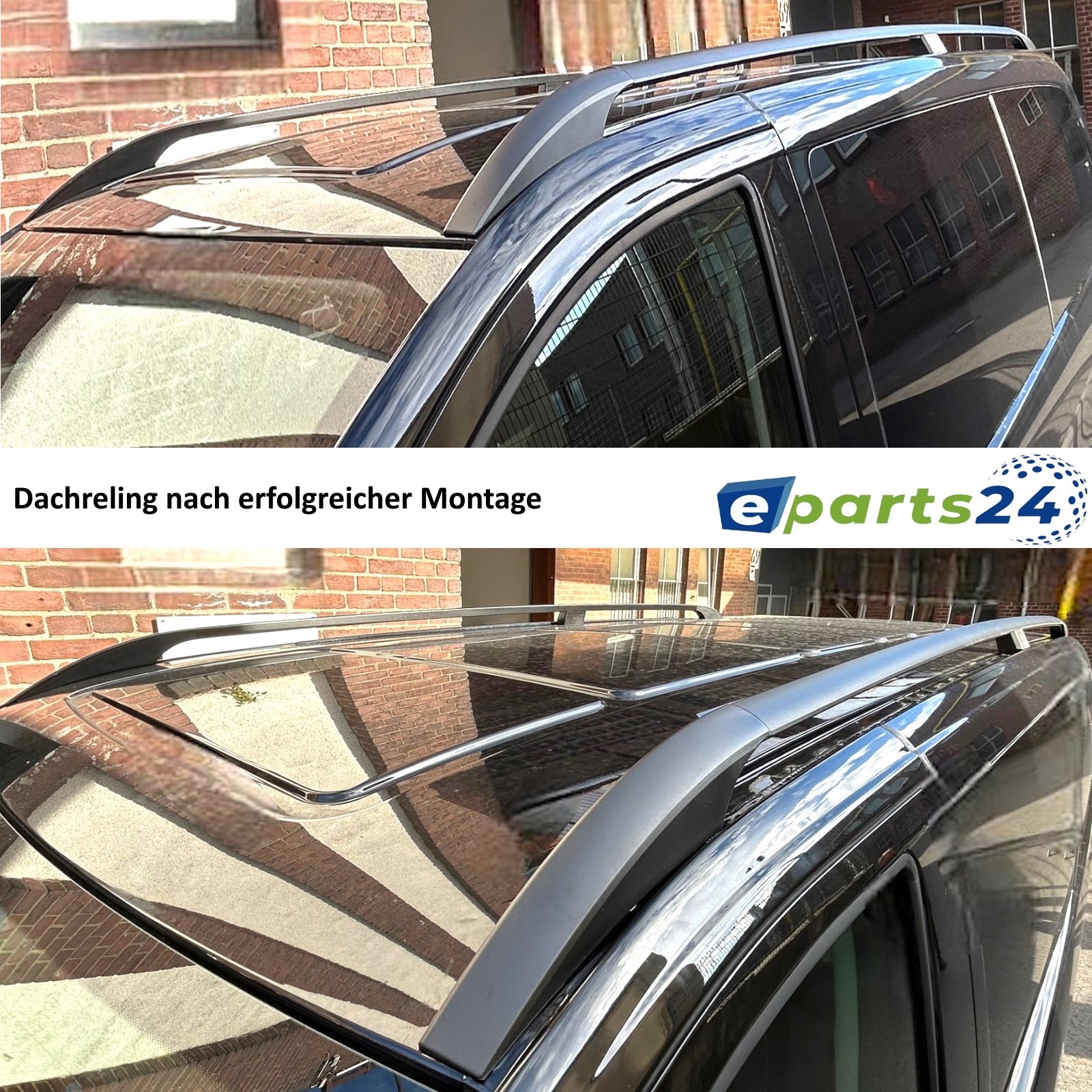 Dachreling für Mercedes Vito Viano W639 W447 2003-2024 L2 mittlerer Radstand Alu