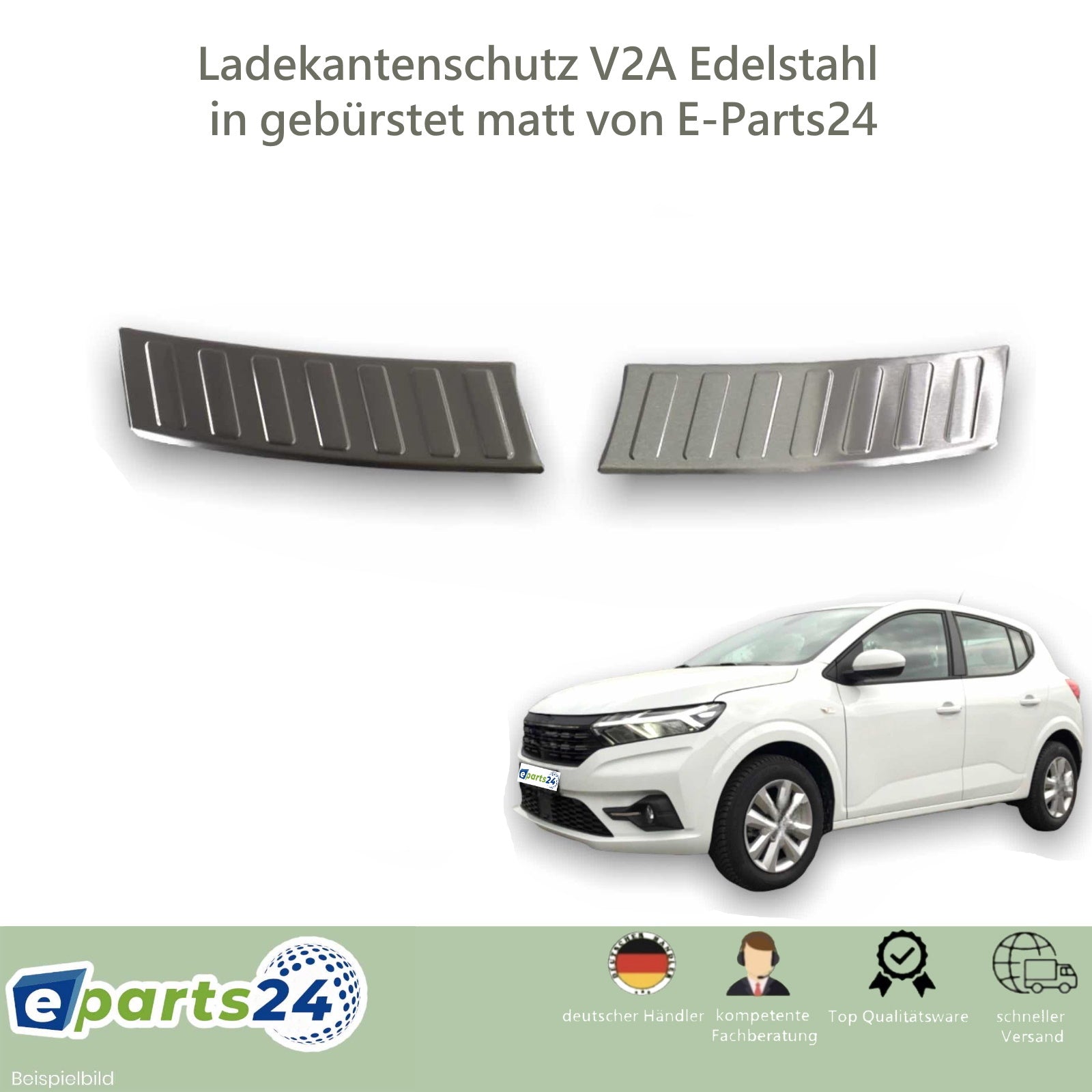 Ladekantenschutz für Dacia Sandero 3 III Stepway III ab 2020 Edelstahl gebürstet