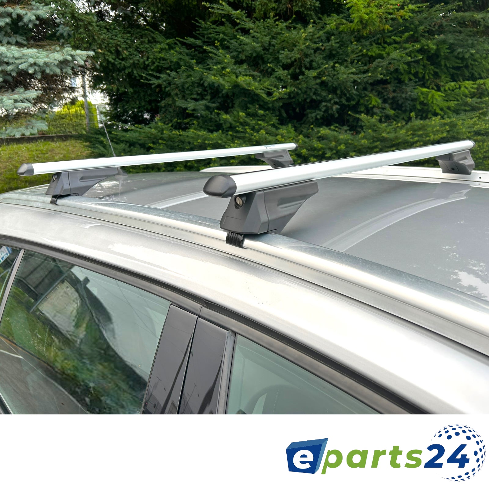 Roof rack cross bar support aluminum silver for Audi A4 Avant Allroad B8 2007-2015