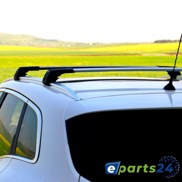 Roof rack cross bars for Opel Mokka A 2012-2020 closed railing aluminum silver