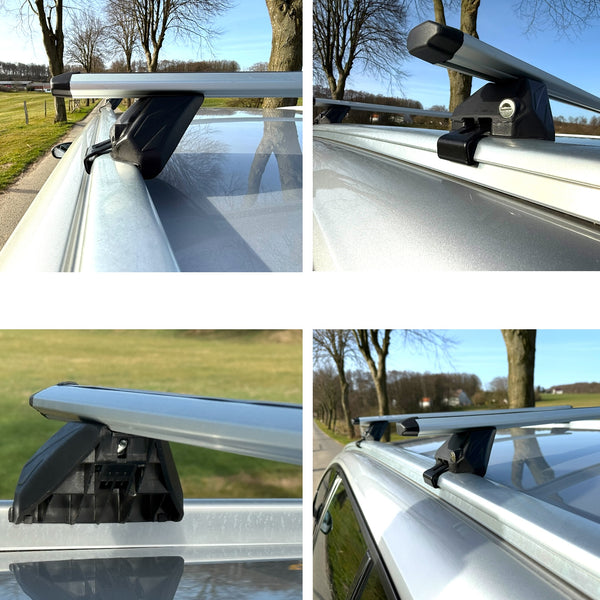 Roof rack cross bar carrier closed for Mercedes GLC from 2022- aluminum silver