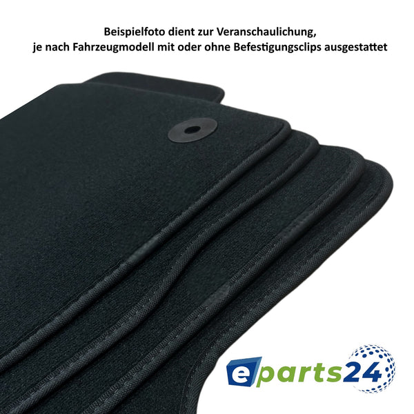 Automatten Fußmatten Autoteppich für VW Polo V 6R 2009-2017 passform Set schwarz