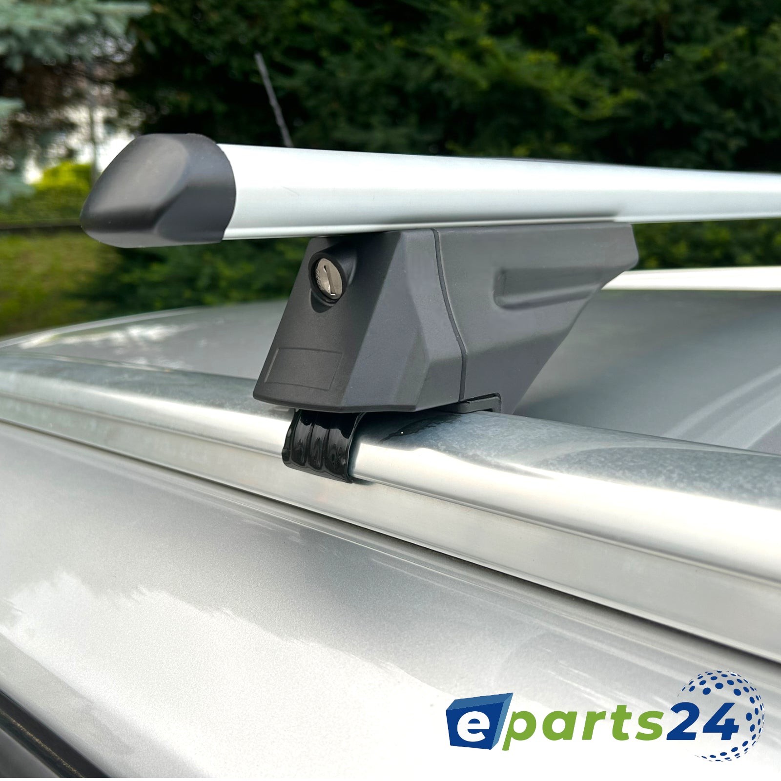 Roof rack cross bar support aluminum silver for Mitsubishi ASX GA0 year 2010-2013