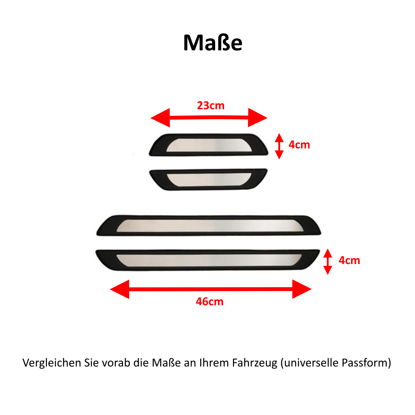 Door sill set for Seat Toledo 4 KG year of manufacture 2013-2018, door sills, 4 pieces.