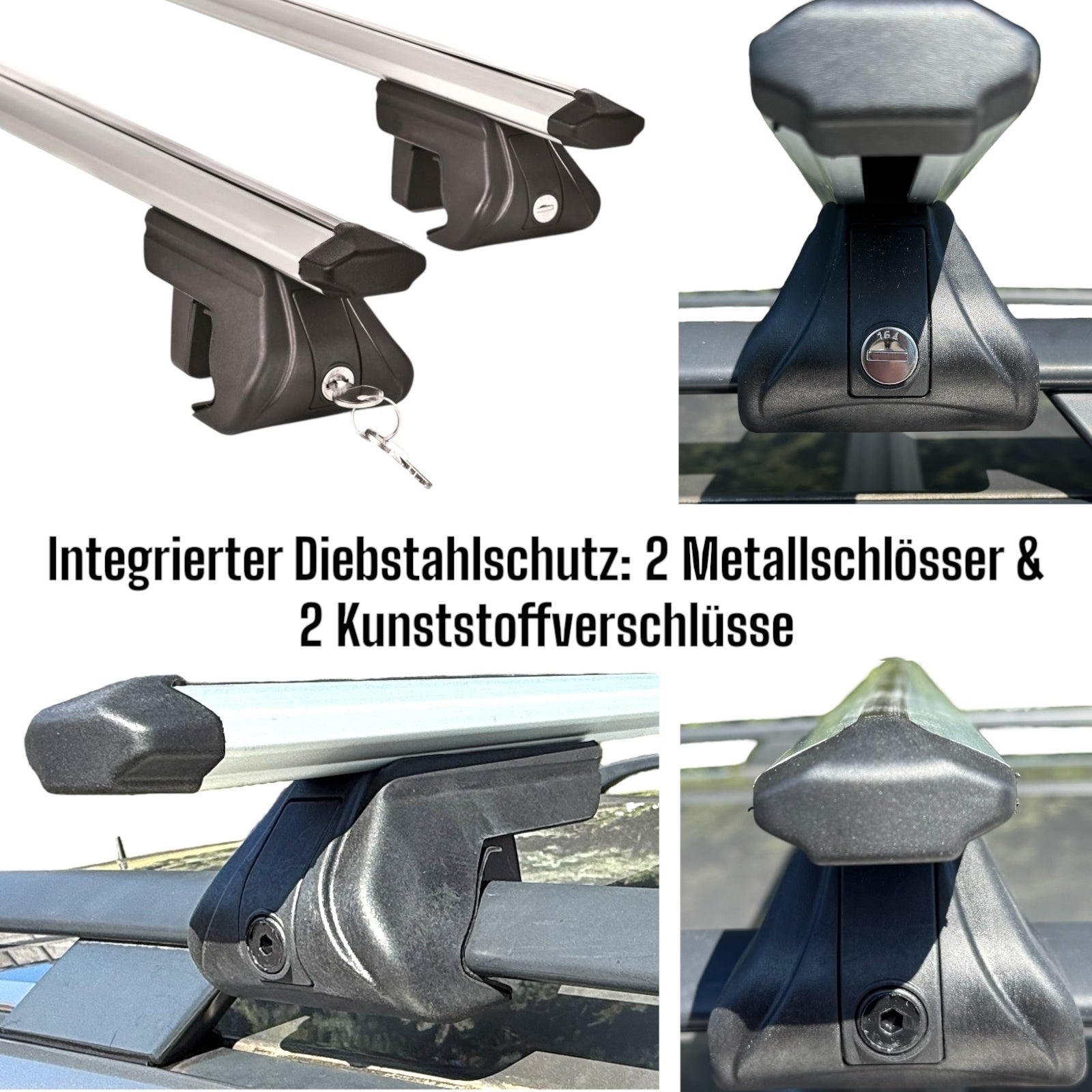 Dachträger Querträger Träger offen für Kia Sportage JE 2004-2010 Alu silber