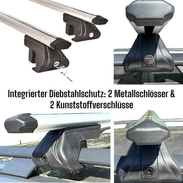 Dachträger Querträger Träger offen für VW Golf Plus 2004-2014 Alu silber