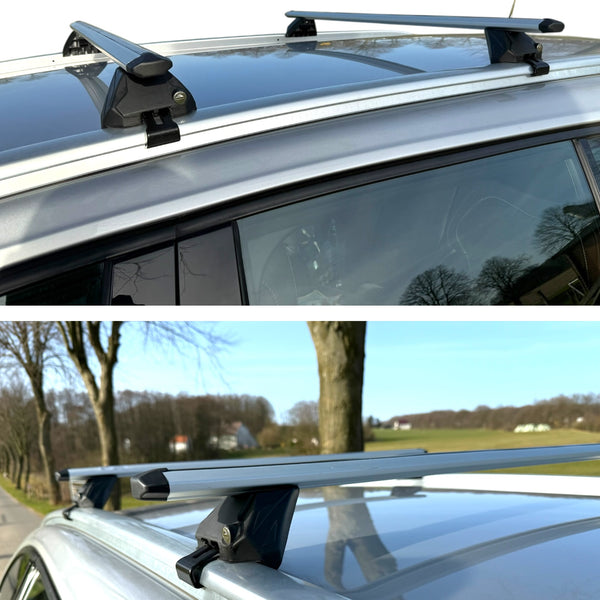 Dachträger Querträger Träger Alu geschlossen für Ford Edge ab 2015- Set silber