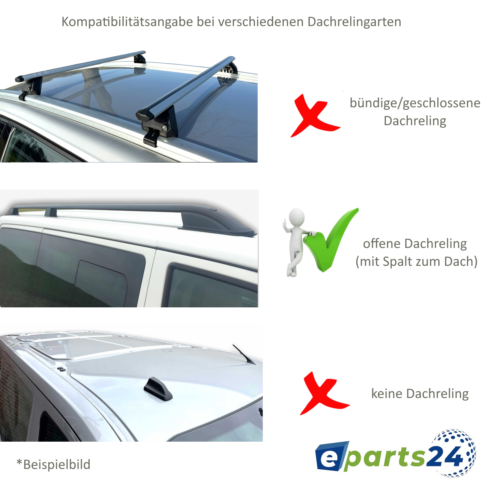 Dachträger Querträger Träger offen für VW Golf Plus 2004-2014 Alu silber