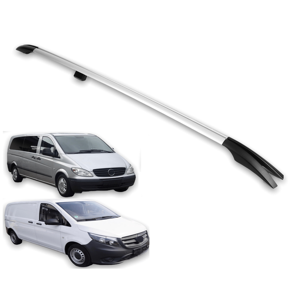 Dachreling für Mercedes Vito Viano W639 W447 2003-2024 L1 kurzer Radstand Alu