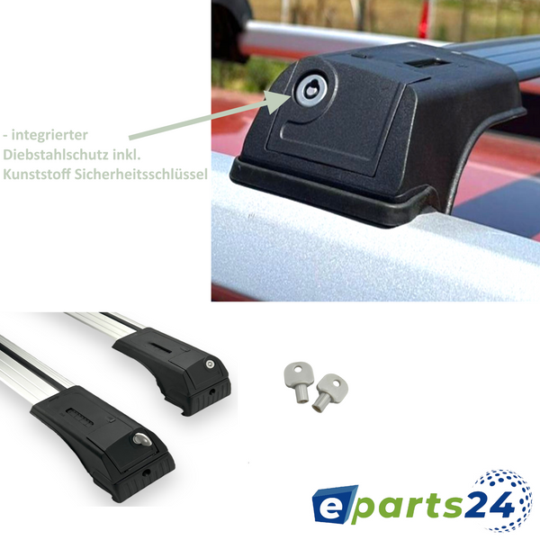 Dachträger Querträger Träger geschlossen für Seat Leon Kombi 3 2012-2020 silber