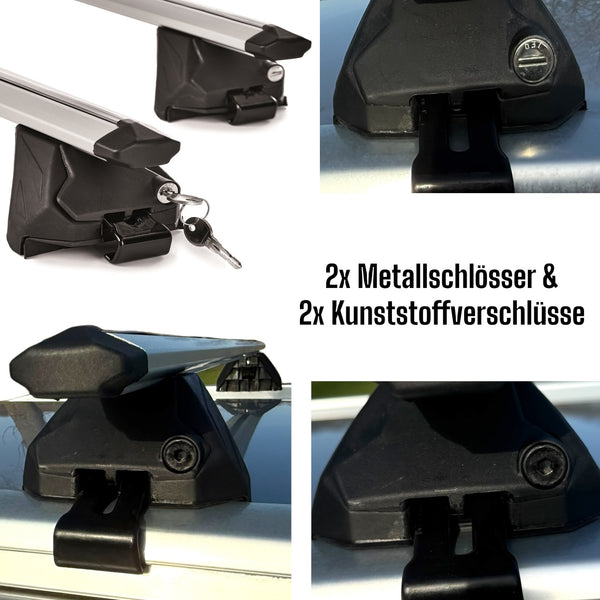Dachträger Querträger geschlossen für Ford Focus MK Turnier 2011-2018 Alu silber