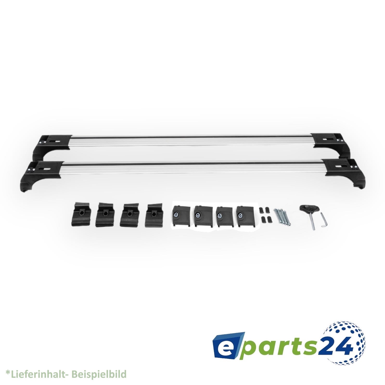 Roof rack cross bar carrier closed for Renault Koleos from 2017- aluminum silver