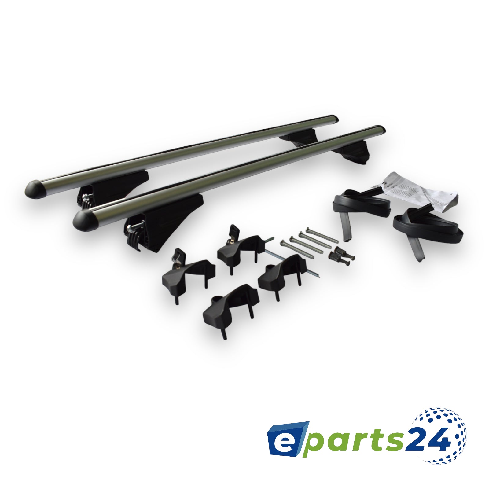 Roof rack cross bar support aluminum silver for Fiat Panda Type 169 year 2003-2012