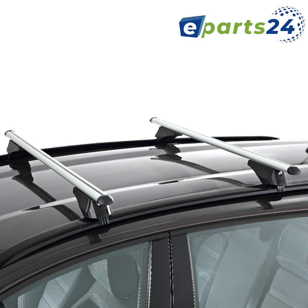 Roof rack cross bar for open &amp; closed 135cm lockable set universal silver