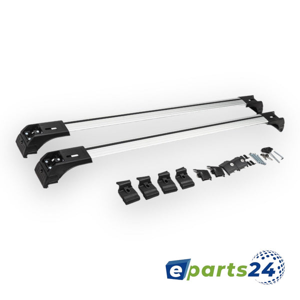 Roof rack cross bar carrier for Volvo XC60 from 2017- closed railing silver