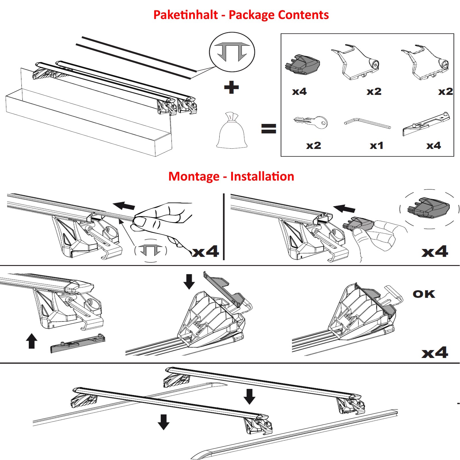 Roof rack cross bar carrier closed for Genesis GV70 from 2020- aluminum silver