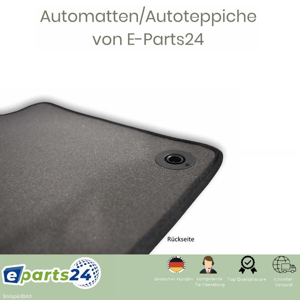 Automatten Fußmatten Autoteppich für Ford Ranger ab 2012- passform Set schwarz