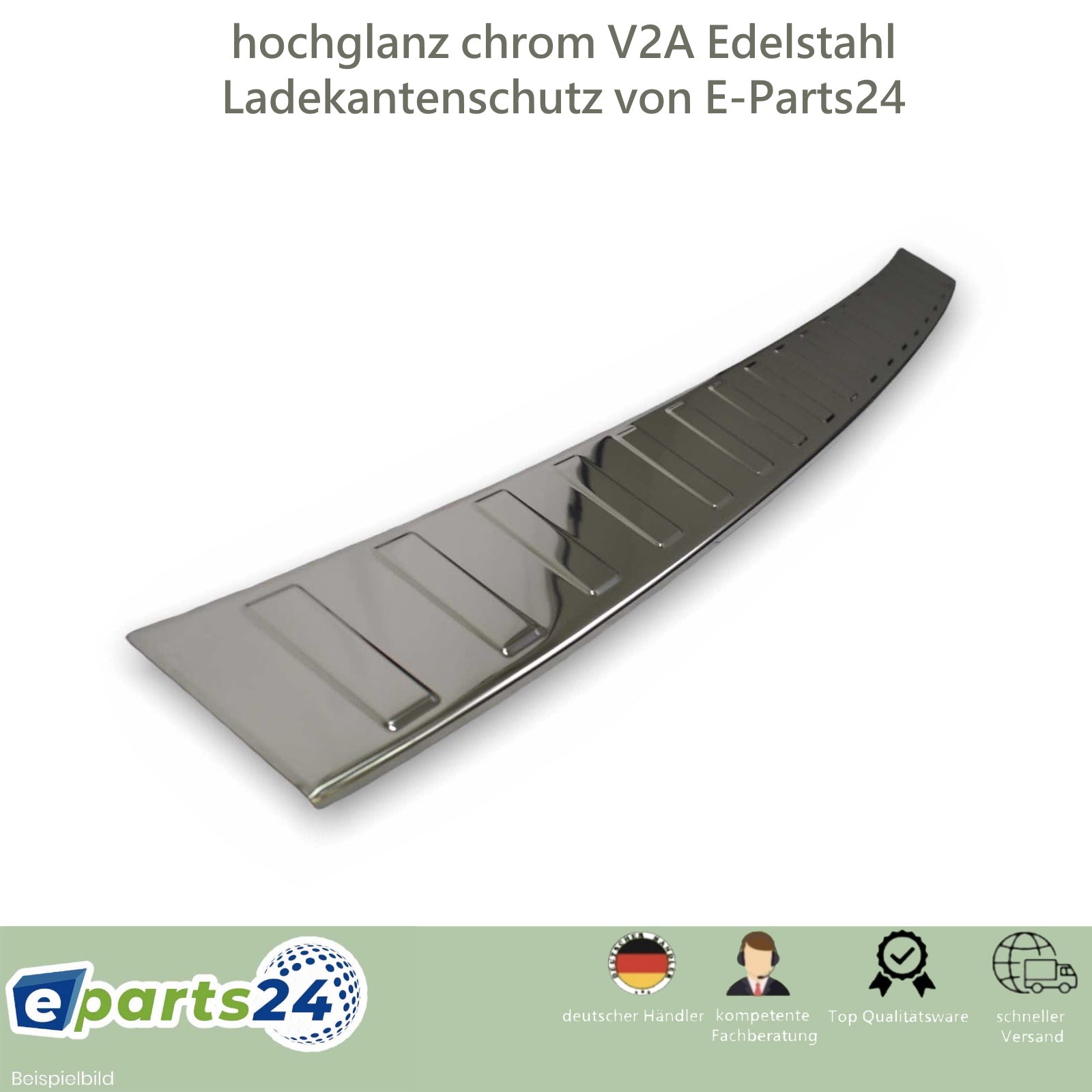 Loading sill protection for Mercedes Vito W447 stainless steel 3D cube look 2014-2024