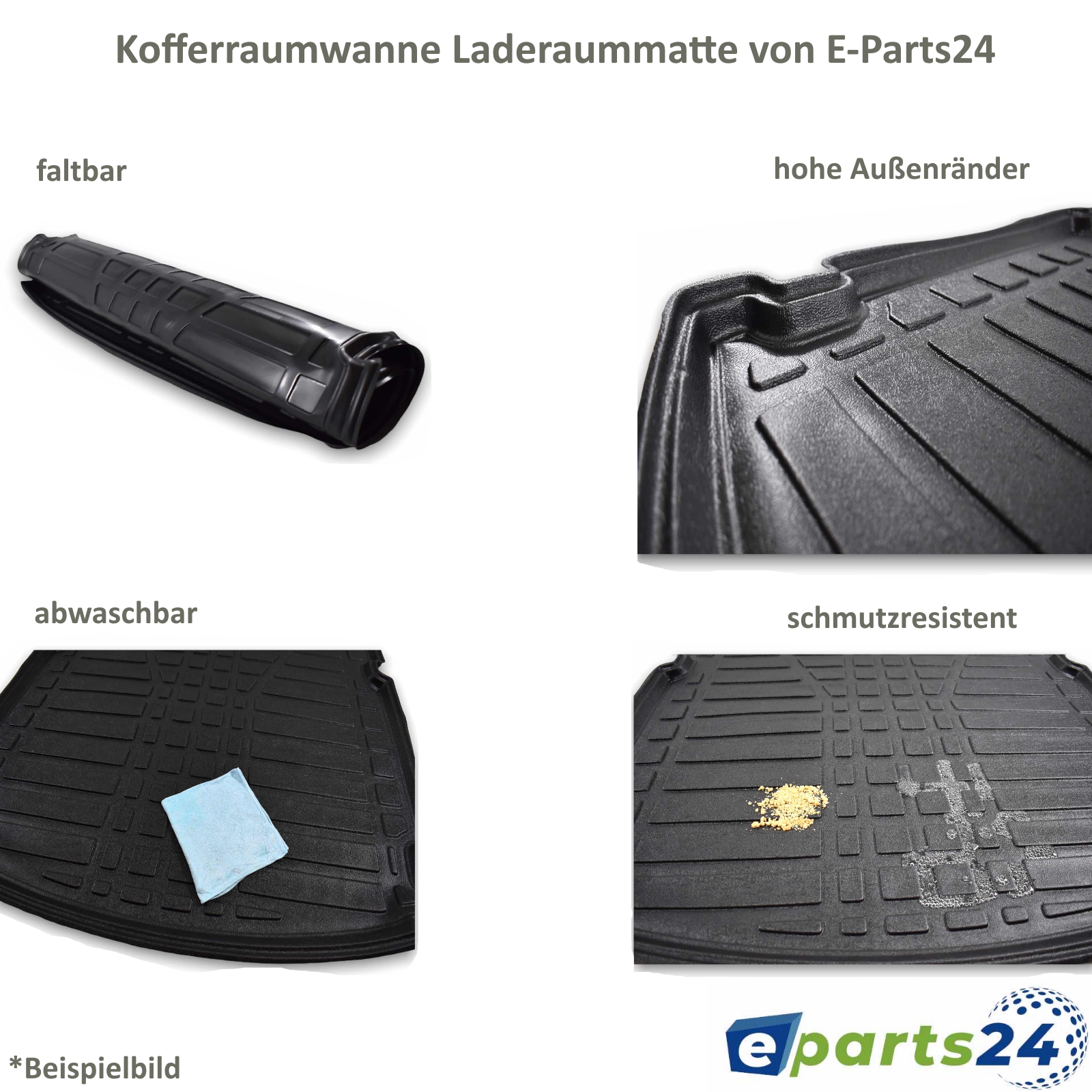 Trunk mat suitable for Dacia Sandero 3 from 2021- black 