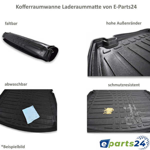 Trunk mat suitable for Dacia Sandero 3 from 2021- black 