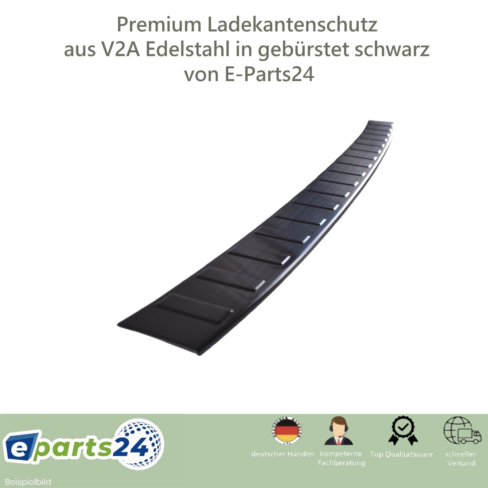 Ladekantenschutz Heckschutz für VW T6 & T6.1 ab Bj 2015- schwarz gebürstet 134cm