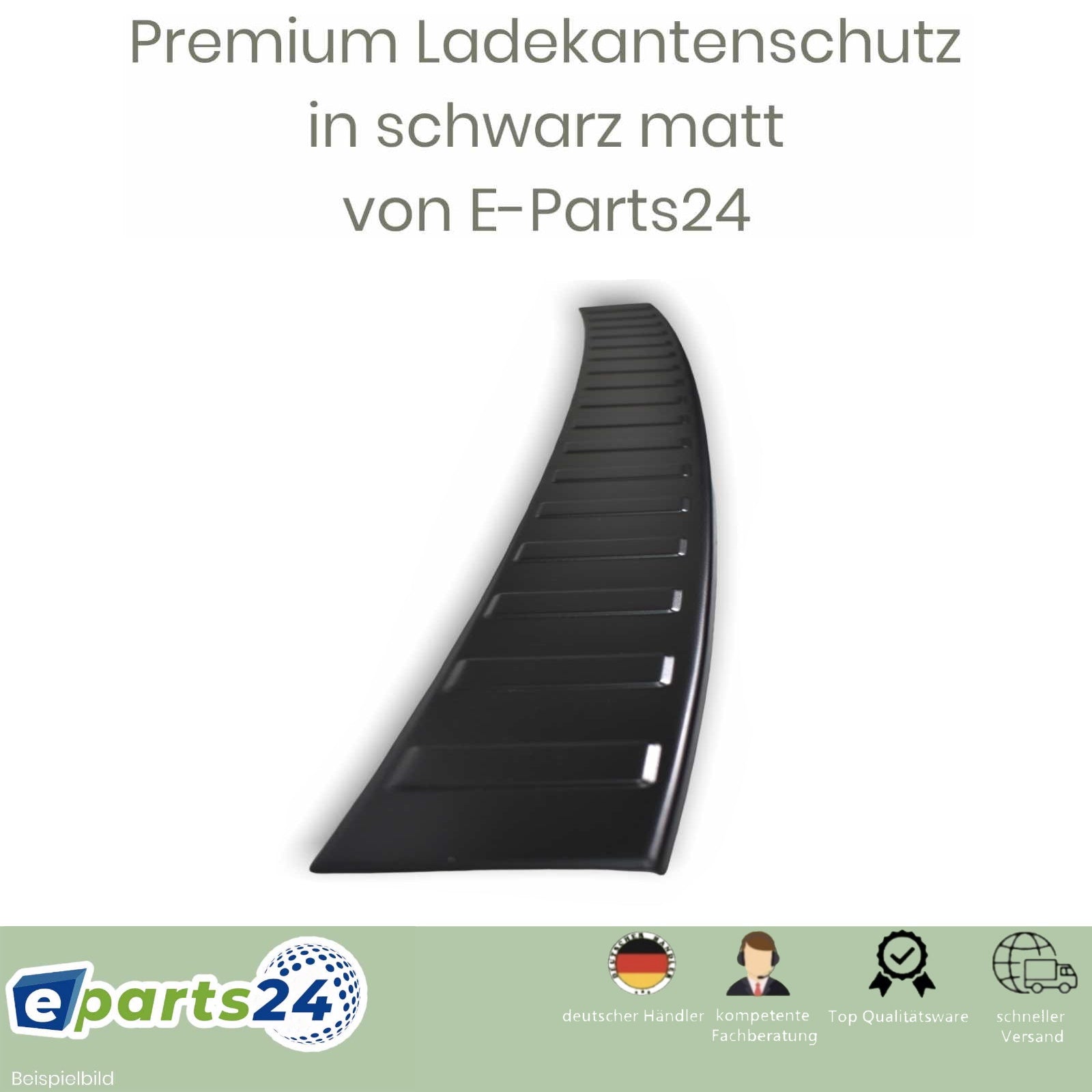 Ladekantenschutz für VW Sharan 2 II Seat Alhambra II ab 2010- Edelstahl schwarz