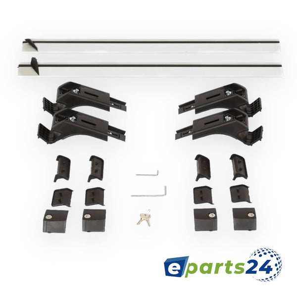 Dachreling + Dachträger Set Trägerset für VW T5 ab 2003- kurz RS L1 Alu silber