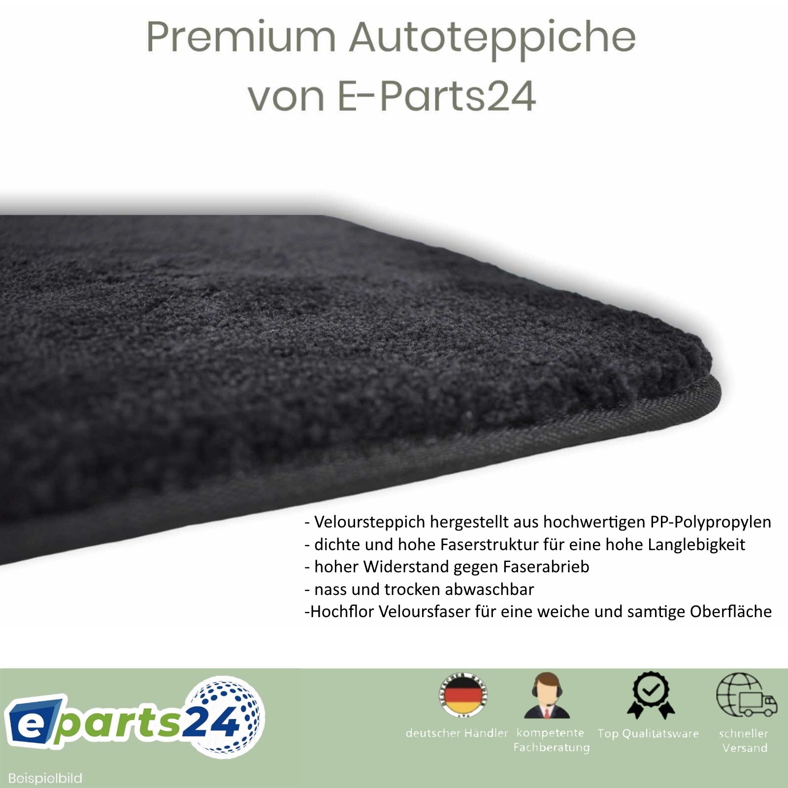 Automatten Fußmatten Velours Teppich für Mercedes C-Klasse W203 S203 2000-2007