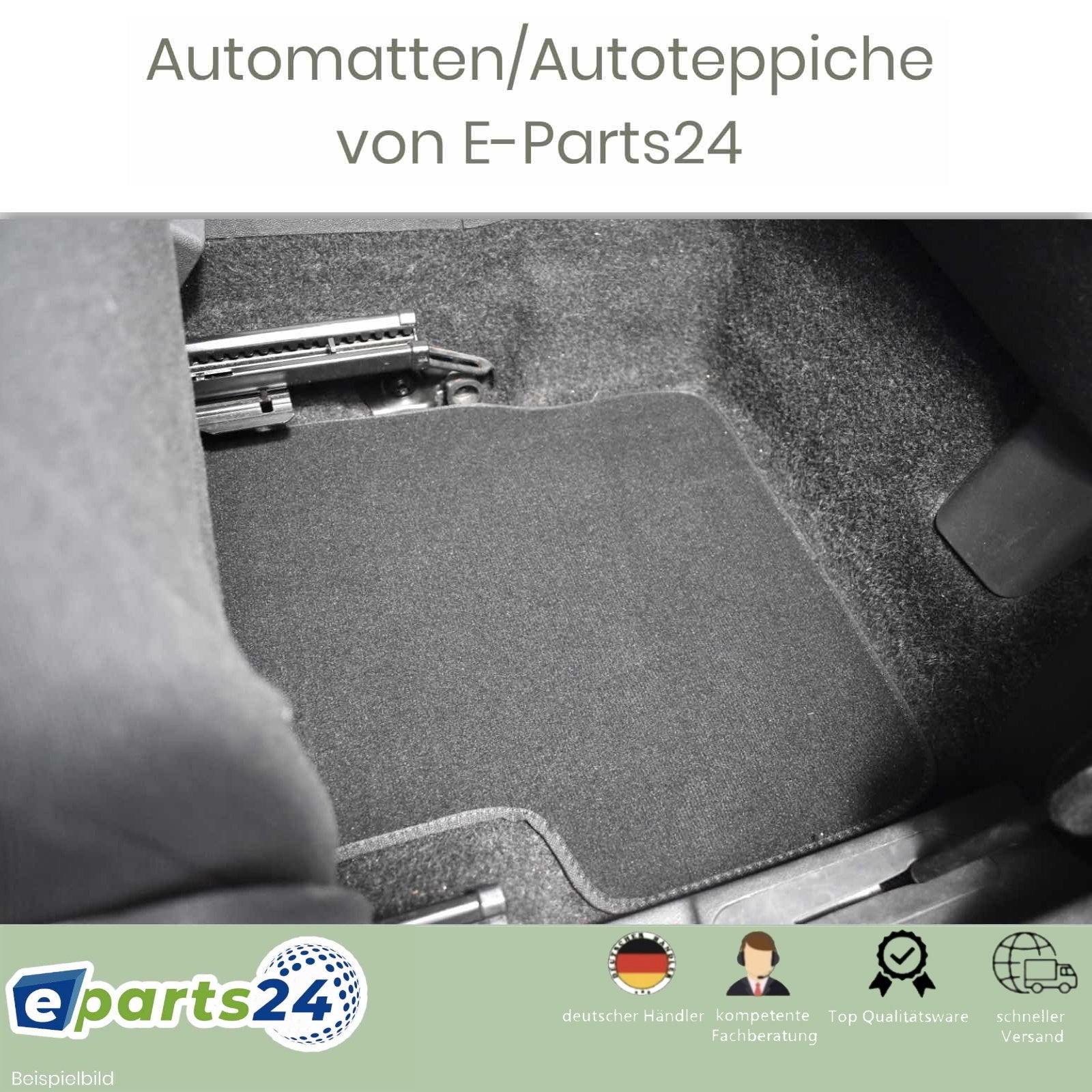 Automatten Fußmatten Autoteppich für Ford Kuga 1 2008-2012 passform Set schwarz