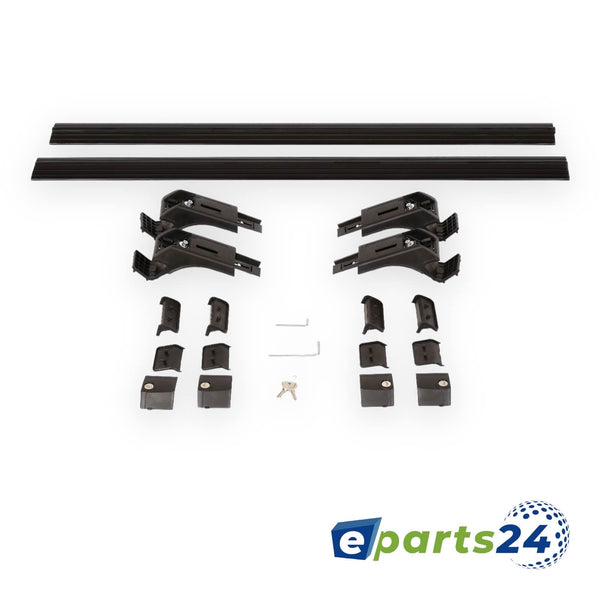 Roof rack cross bar support open for Opel Zafira A year 2000-2004 aluminum black