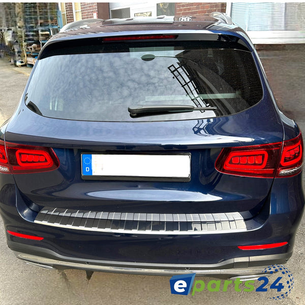 Loading sill protection rear protection for Mercedes GLC X253 2015-2022 stainless steel gloss 