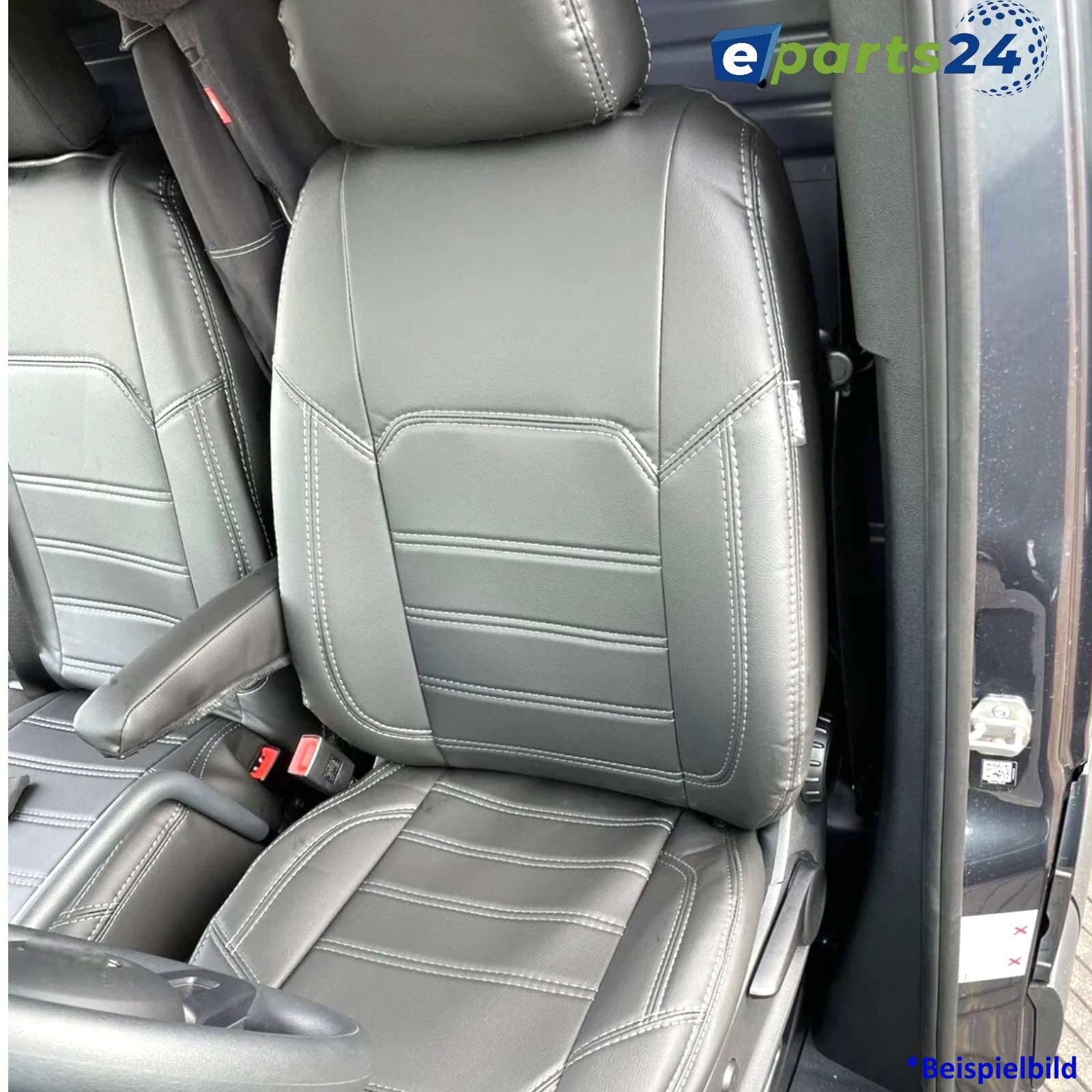 Für Mercedes Sprinter W906 Leder Schonbezüge Sitzbezug Schwarz Weiß 1
