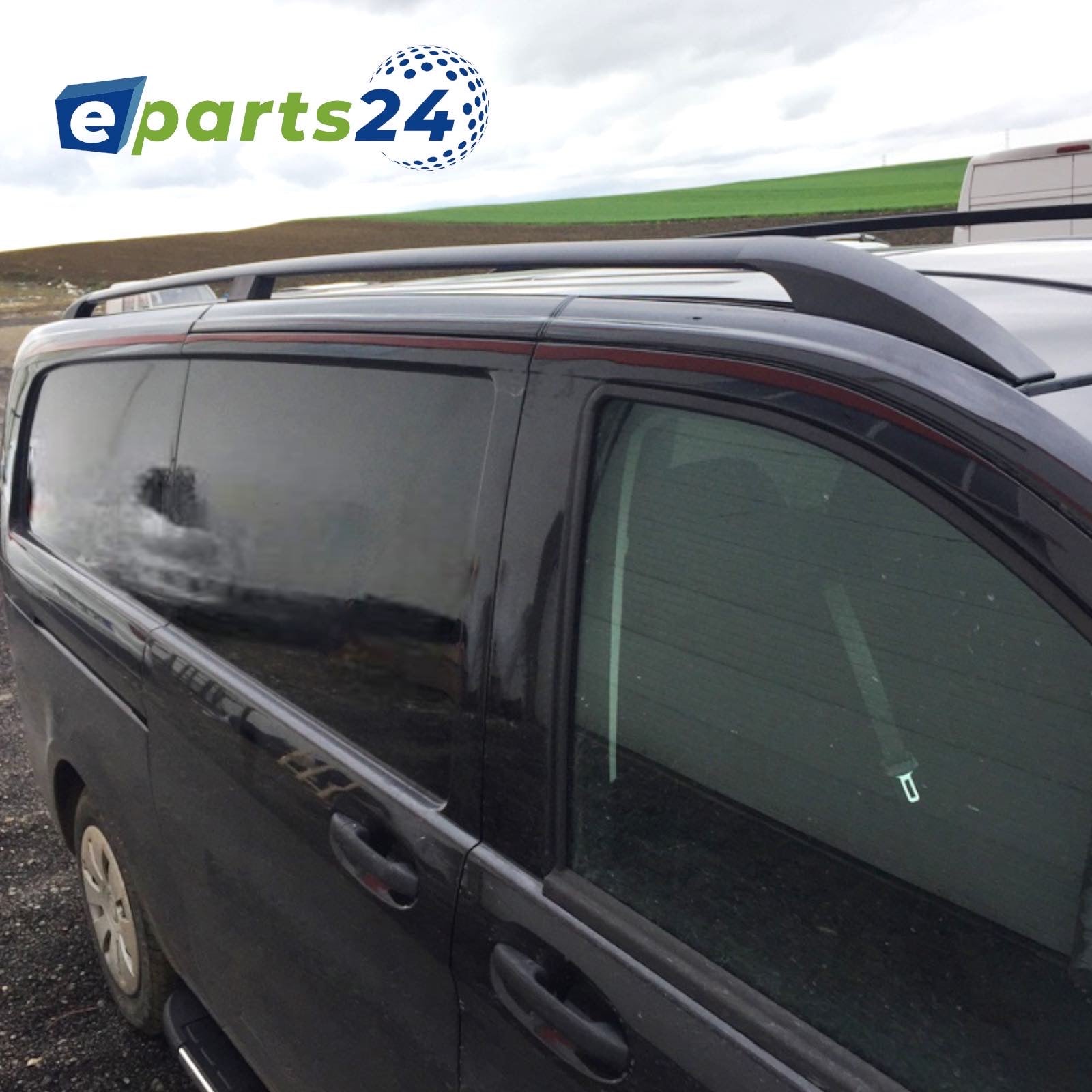 Dachreling für Mercedes Vito Viano W639 W447 2003-2024 L2 mittlerer Rad. schwarz