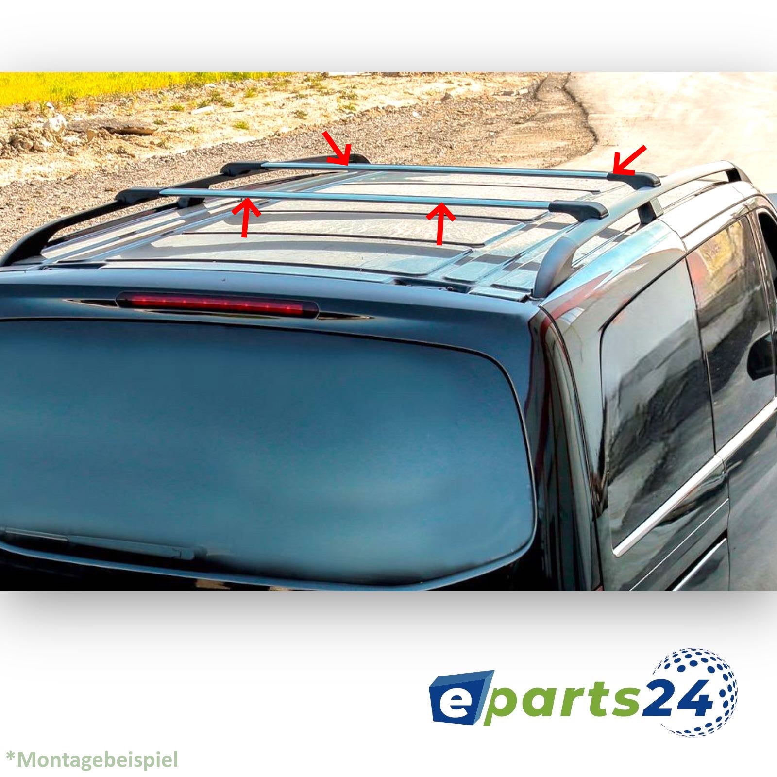 Roof rack cross bar open suitable for Citroen Berlingo 1996-2008 aluminum silver