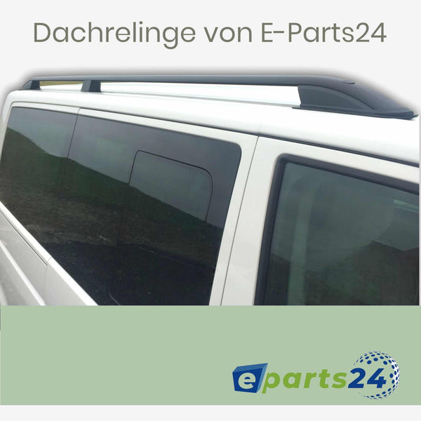 Dachreling + Dachträger Set für VW T5 ab Bj. 2003- langer Radstand L2 schwarz