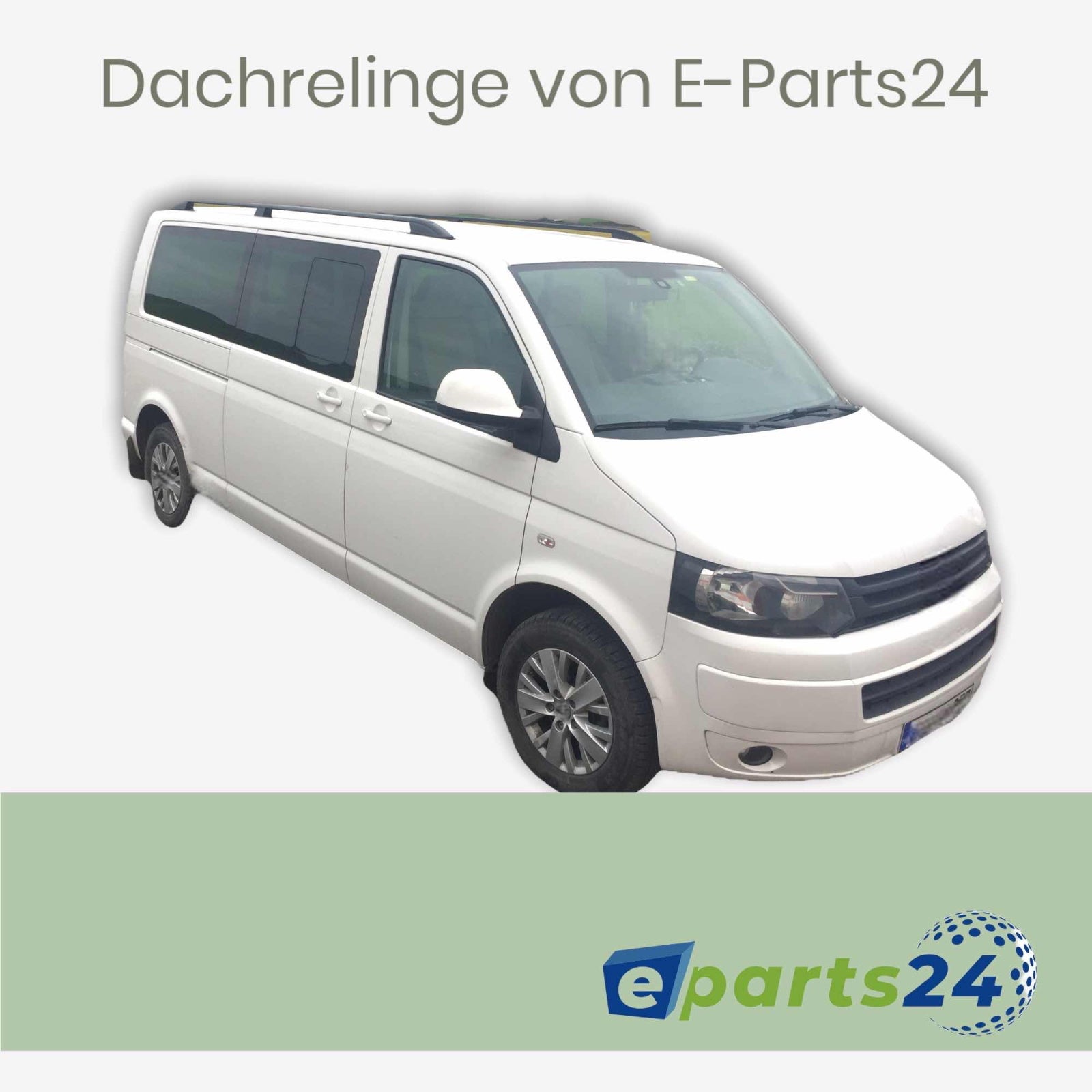 Dachreling + Dachträger Set für VW T5 ab Bj. 2003- langer Radstand L2 schwarz