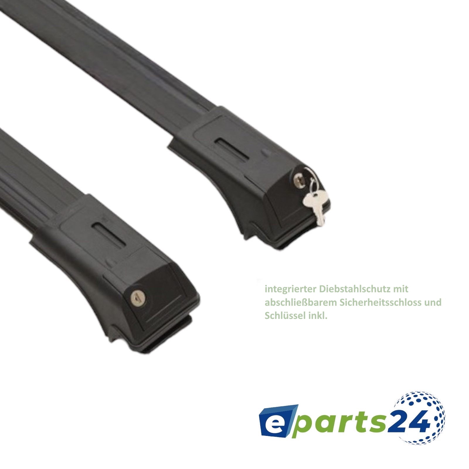 Roof rack cross bar support open suitable for Ford C-Max from 2011 aluminum black