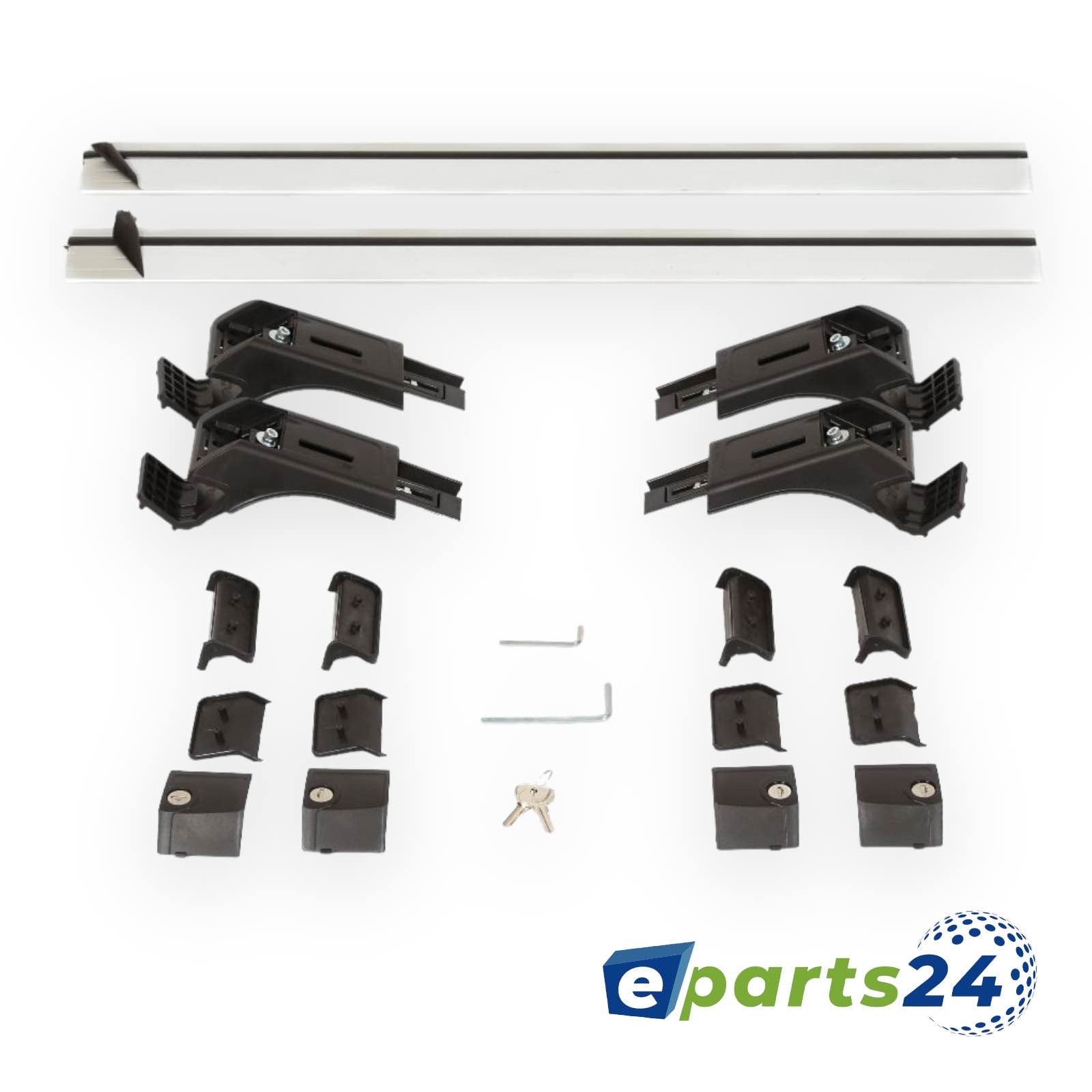 Roof rack cross bar support open for Jeep Cherokee KL built from 2013- aluminum silver