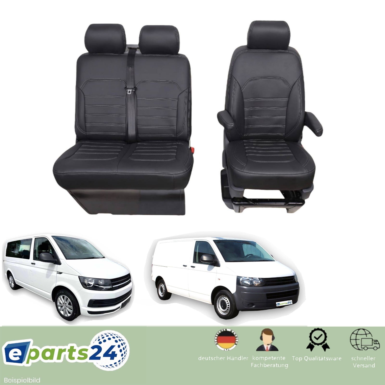 Kaufe 1+2 robustes Van-Sitzbezüge-Set, universell passend für Fahrer- und  Doppelpassagier-Bussitze, für Vito