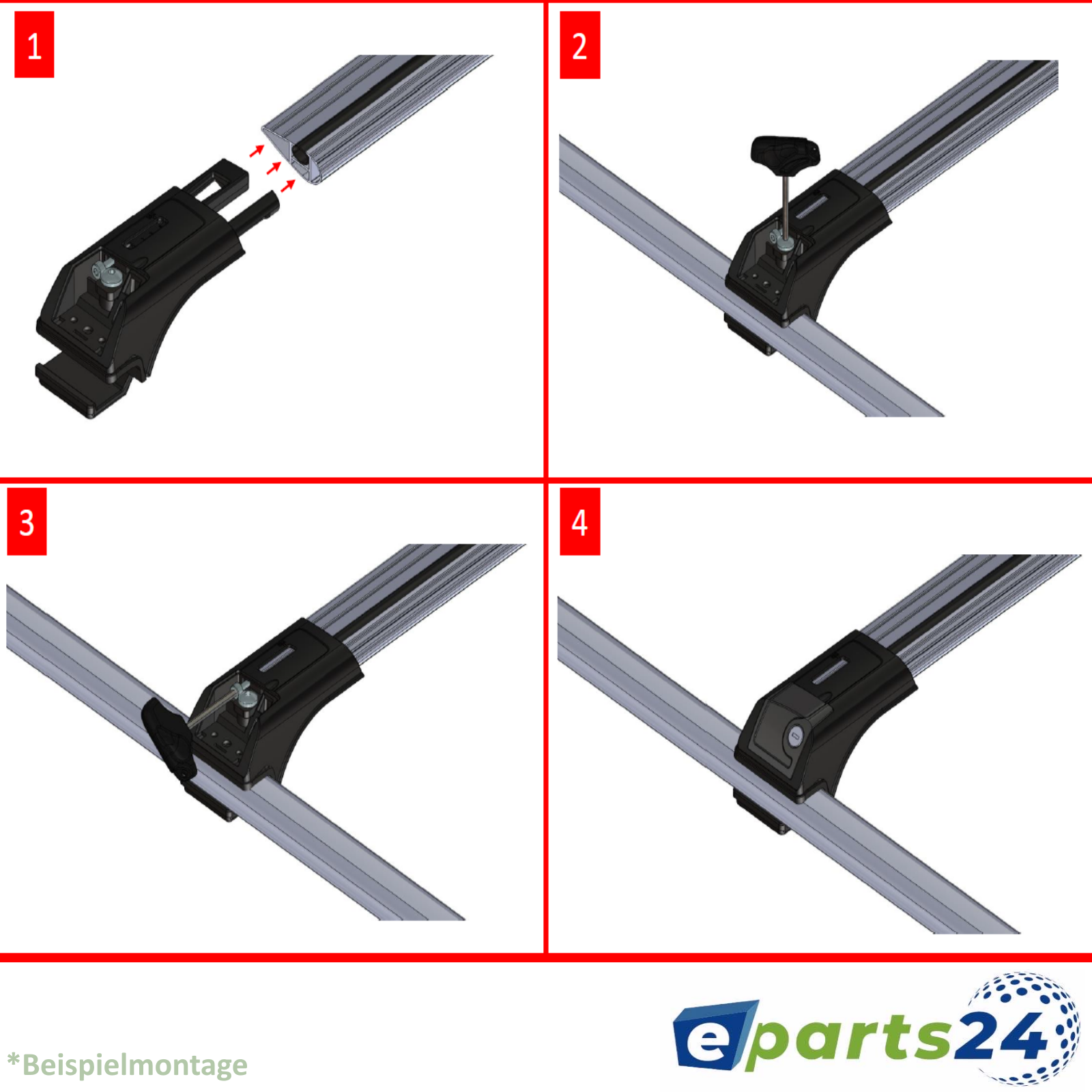 Dachträger Querträger Träger offen für Nissan Qashqai +2 2008-2014 Alu schwarz