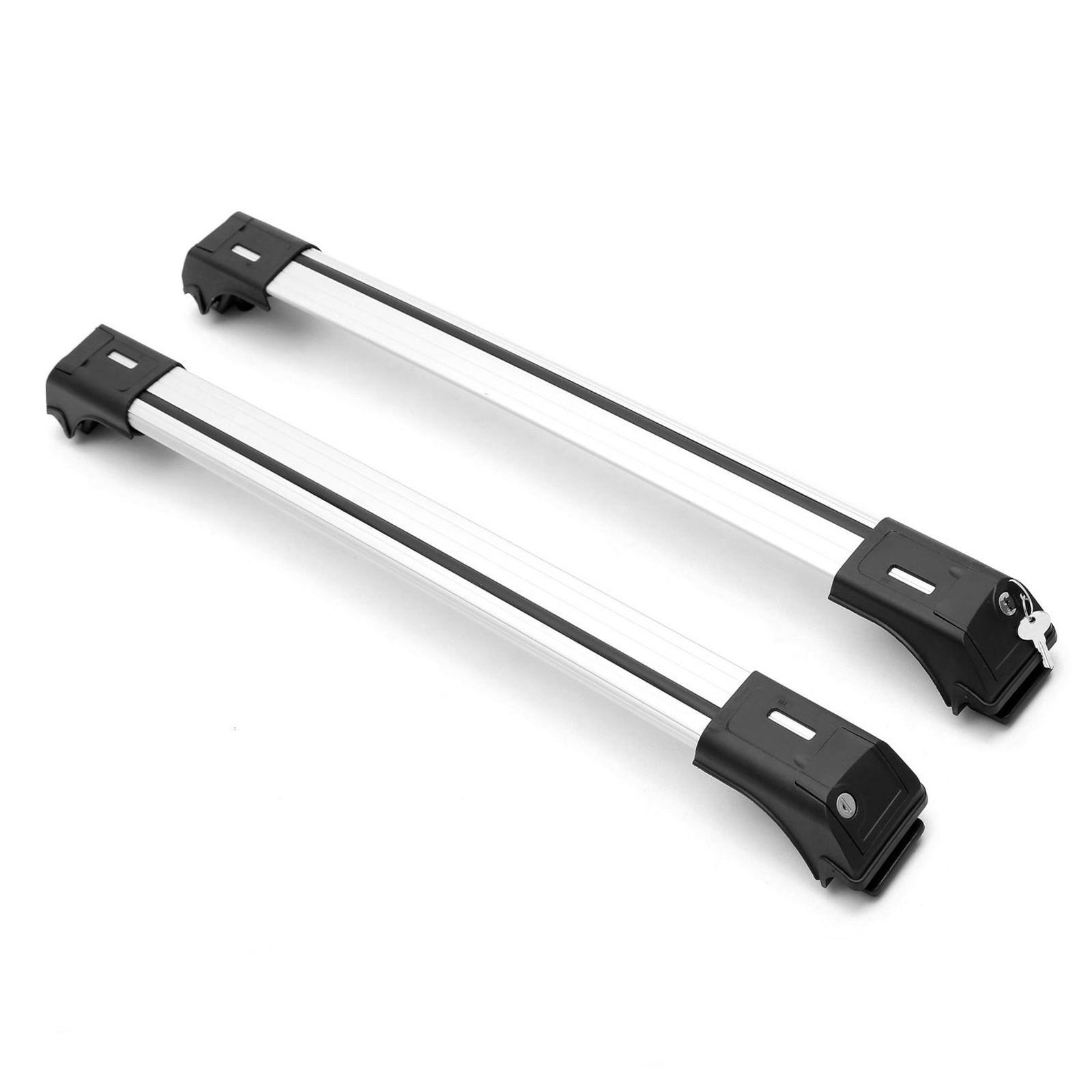 Roof rack cross bar support open for Suzuki SX4 S-Cross from 2013- aluminum silver